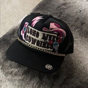 Long Live Cowgirls Kids Cap - Black and Pink